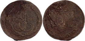 Russia 10 Kopeks 1788 MM Overstike
