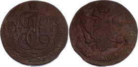 Russia 10 Kopeks 1788 MM Overstike