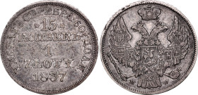 Russia - Poland 15 Kopeks - 1 Zloty 1837 MW
