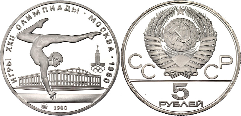 Russia - USSR 5 Roubels 1980 ММД 

Y# 180, N# 32770; Silver., Proof; 1980 Mosc...