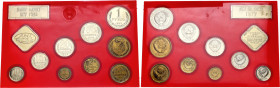 Russia - USSR Annual Coin Proof Set of 9 Coins & Token 1977