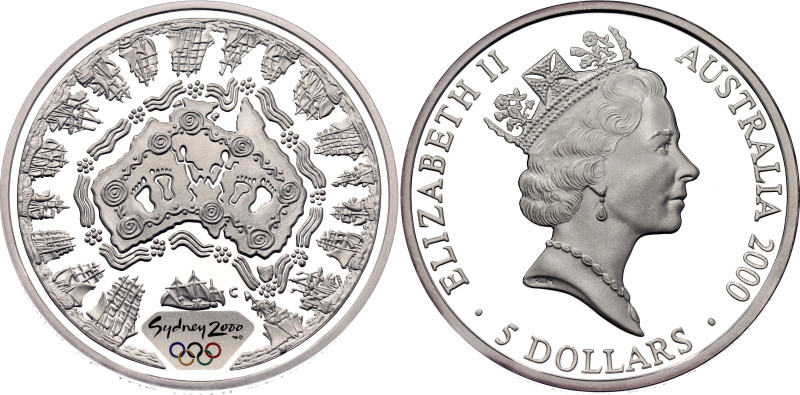 Australia 5 Dollars 2000 (1998) C

KM# 371, N# 48054; Silver., Proof; Elizabet...