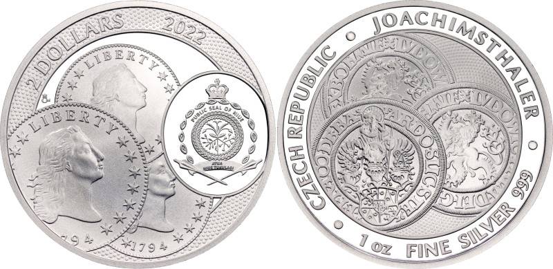 Niue 2 Dollars 2022 "Joachimsthaler"

Silver (.999) 1 Oz., Proof; Elizabeth II...