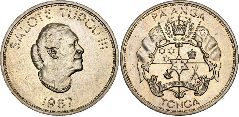 Tonga 1 Pa'anga 1967 

KM# 11, N# 15865; Copper-nickel; Salote Tupou III; Mint...