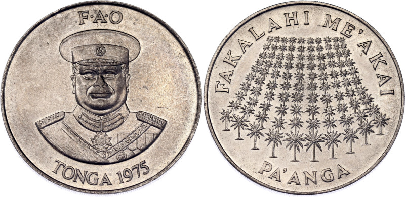 Tonga 1 Pa'anga 1975

KM# 48, N# 11419; Copper-nickel; Taufa'ahau Tupou IV; FA...