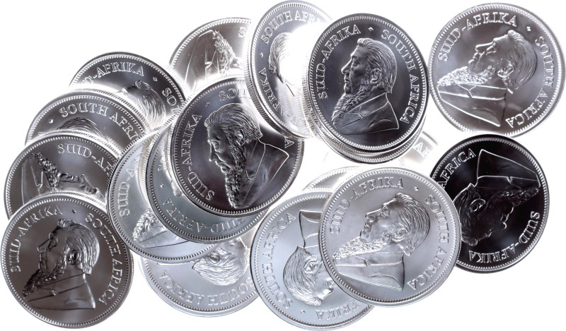 South Africa 25 x 1 Oz Krugerrand 2021 

Each Coin: Silver (.999) 31.1 g., 38....