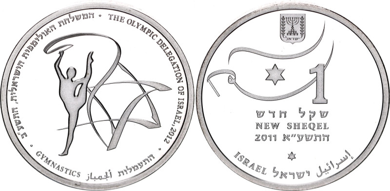 Israel 1 Sheqel 2011 JE 5771 

KM# 484, N# 81580; Silver, Prooflike; Israel Ol...