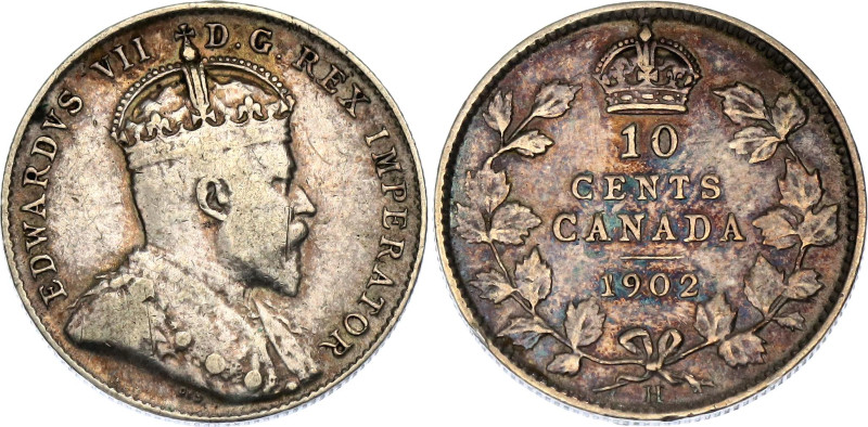 Canada 10 Cents 1902 H 

KM# 10, N# 392; Silver; Edward VII; XF with beautiful...