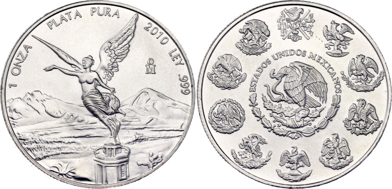 Mexico 1 Onza 2010 Mo 

KM# 639, N# 13855; Silver; Libertad; UNC with full min...