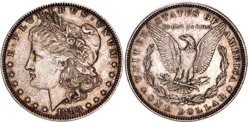 United States 1 Dollar 1883 

KM# 110, N# 1492; Silver; "Morgan Dollar"; Phila...