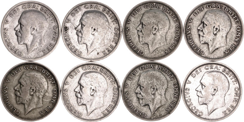 Great Britain 8 x 1 Florin 1928 - 1936

KM# 834, Sp# 4038, N# 3470; Silver., T...