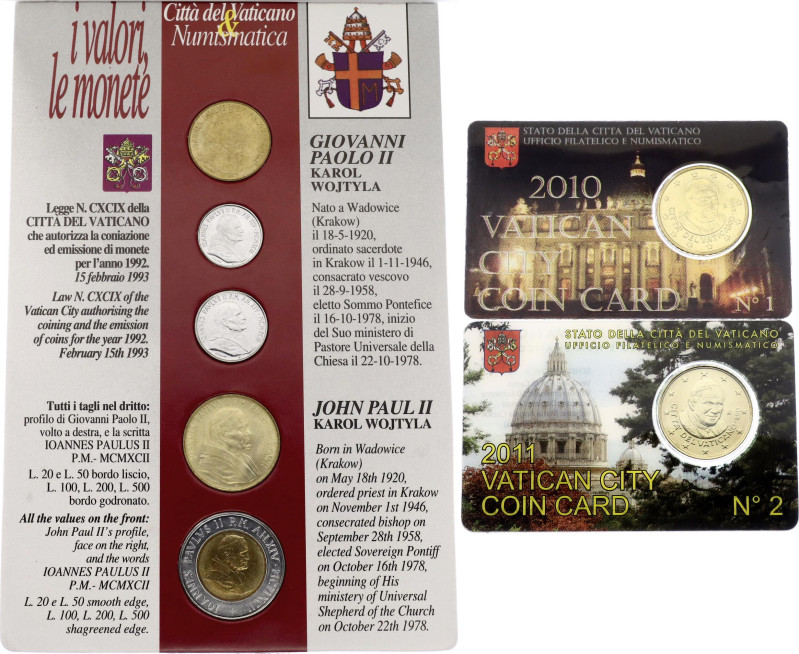 Vatican Lot of 7 Coins 1992 - 2011 R

In the original package and coincards; V...