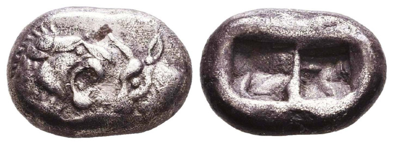 Kingdom of Lydia, Kroisos AR, circa 561-564 BC. Reference: Condition: Very Fine...