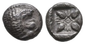 Ionia, Milet, Obol 525-475 BC. Reference: Condition: Very Fine
Weight: 1.1g Diameter: 10 mm