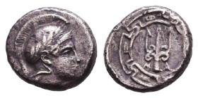 Greek Obols, Ca. 350-100 BC. AR. Reference: Condition: Very Fine
Weight: 0.8g Diameter: 9.5mm
