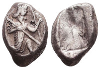 Persia, Achaemenid Empire AR Siglos. Time of Darios II. Sardes, circa 425-405 BC. Reference: Condition: Very Fine
Weight: 5.5g Diameter: 17.7mm