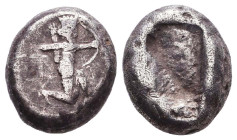 Persia, Achaemenid Empire AR Siglos. Time of Darios II. Sardes, circa 425-405 BC. Reference: Condition: Very Fine
Weight: 5.3g Diameter: 14.7mm