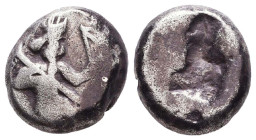 Persia, Achaemenid Empire AR Siglos. Time of Darios II. Sardes, circa 425-405 BC. Reference: Condition: Very Fine
Weight: 5.5g Diameter: 15mm