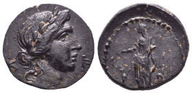 Greek Coins. 4th - 1st century B.C. AE. Reference: Condition: Very Fine
Weight: 3.5g Diameter: 20.5mm