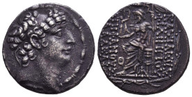 SELEUKID KINGS. Philip I Philadelphos. Circa 95/4-76/5 BC. AR Tetradrachm Reference: Condition: Very Fine
Weight: 15.8g Diameter: 26.5mm