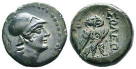 Greek Coins. 4th - 1st century B.C. AE Reference: Condition: Very Fine
Weight: 7.8g Diameter: 20.6mm