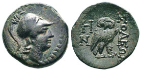 Greek Coins. 4th - 1st century B.C. AE Reference: Condition: Very Fine
Weight: 8.5g Diameter: 22.7m