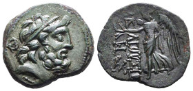 Greek Coins. 4th - 1st century B.C. AE Reference: Condition: Very Fine
Weight: 5.7g Diameter: 21.6mm