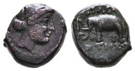 Greek Coins. 4th - 1st century B.C. AE Reference: Condition: Very Fine
Weight: 2.7g Diameter: 11.8mm