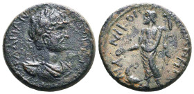 CILICIA, Germanicopolis. Hadrian. 117-138 AD. Æ . Laureate, draped, and cuirassed bust right / Jupiter standing left, holding patera and sceptre, eagl...