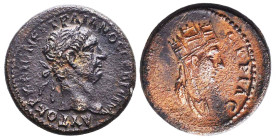Roman Provincial Coins. Ae, Reference: Condition: Very Fine
Weight: 5g Diameter: 18.4mm