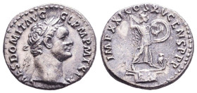 Domitian. A.D. 81-96. AR denarius Reference: Condition: Very Fine
Weight: 3.2g Diameter: 18.5mm