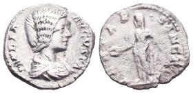JULIA DOMNA, wife of Severus, d. 217 AD. AR Denarius Reference: Condition: Very Fine
Weight: 2.6g Diameter: 17.3mm