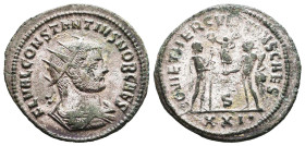 Constantius I. As Caesar, A.D. 293-305. Æ antoninianus Reference: Condition: Very Fine
Weight: 3.8g Diameter: 23.6mm