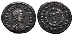 Constantius II. As Caesar, A.D. 324-337. AE follis. Reference: Condition: Very Fine
Weight: 3.2g Diameter: 18.6mm