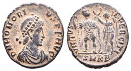 Honorius. A.D. 393-423. AE Reference: Condition: Very Fine
Weight: 2.6g Diameter: 17.8mm