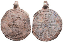 Byzantine Lead Seals, 7th - 13th Centuries. Reference: Condition: Very Fine
Weight: 58.7g Diameter: 61.1mm