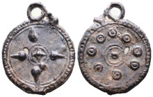 Byzantine Lead Seals, 7th - 13th Centuries. Reference: Condition: Very Fine
Weight: 4.5g Diameter: 23.8mm