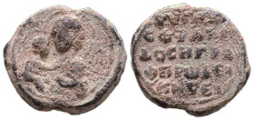 Byzantine Lead Seals, 7th - 13th Centuries. Reference: Condition: Very Fine
Weight: 8.1g Diameter: 21mm