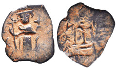 Arab - Byzantine Coins, Ae. Reference: Condition: Very Fine
Weight: 3.4g Diameter: 24.3mm