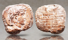 Very Rare and important Terracotta Theater Ticket of Teberius. 1st - 3rd Century. Reference: Condition: Very Fine
Weight: 2.5g Diameter: 21mm