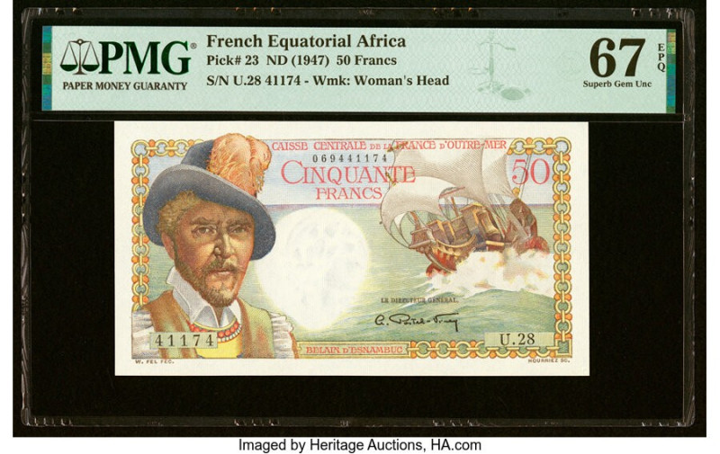 French Equatorial Africa Caisse Centrale de la France d'Outre-Mer 50 Francs ND (...