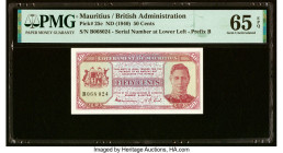 Mauritius Government of Mauritius 50 Cents ND (1940) Pick 25c PMG Gem Uncirculated 65 EPQ. HID09801242017 © 2023 Heritage Auctions | All Rights Reserv...