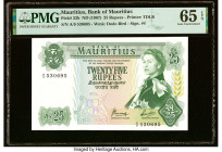 Mauritius Bank of Mauritius 25 Rupees ND (1967) Pick 32b PMG Gem Uncirculated 65 EPQ. HID09801242017 © 2023 Heritage Auctions | All Rights Reserved