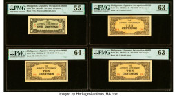 Philippines Japanese Government Group Lot of 15 Examples PMG Choice Uncirculated 64 EPQ; Choice Uncirculated 63 EPQ (2); Choice About Unc 58 EPQ; Abou...