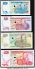 Seychelles Republic of Seychelles 10; 20; 50; 100 Rupees ND (1976-77) Pick 19s; 20s; 21s; 22s Specimen Set Crisp Uncirculated. One POC on each example...