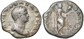 JULIA TITI (†91), fille de Titus, AR denier, s.d., Rome. D/ IVLIA AVGVSTA T AVG F· B. diad., dr. à d. R/ VENVS AVG Vénus deb. à d., vue de dos, ten. u...