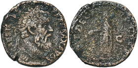 PERTINAX (193), AE sesterce, Rome. D/ IMP CAES P HELV- PERTINAX AVG T. l. à d. R/ VOT DECEN TR P COS II/ S-C L'empereur voilé, dr., deb. à g., sacrifi...