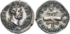 CLODIUS ALBINUS Auguste (195-197), AR denier, fin 195 ou début 196-197, Lyon. D/ IMP CAES D CLO SEP ALB AVG T. l. à d. R/ FIDES LEG-ION COS II Deux ma...