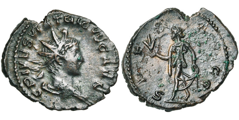 TETRICUS II César (270-273), AE antoninien, Trèves. D/ C PIV ESV TETRICVS CAES B...