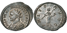 MAXIMIEN HERCULE (286-305), AE antoninien, printemps 290-291, Lyon. D/ IMP MAXIMIANVS P AVG B. r. à g., vêtu du manteau consulaire. R/ SALVS AVGG/ C S...